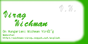 virag wichman business card